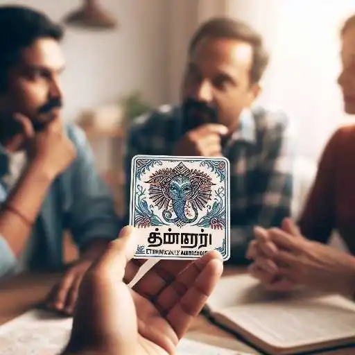 A close-up of a family engaged in a meaningful discussion, symbolizing the importance of considering family traditions and values when choosing a name.